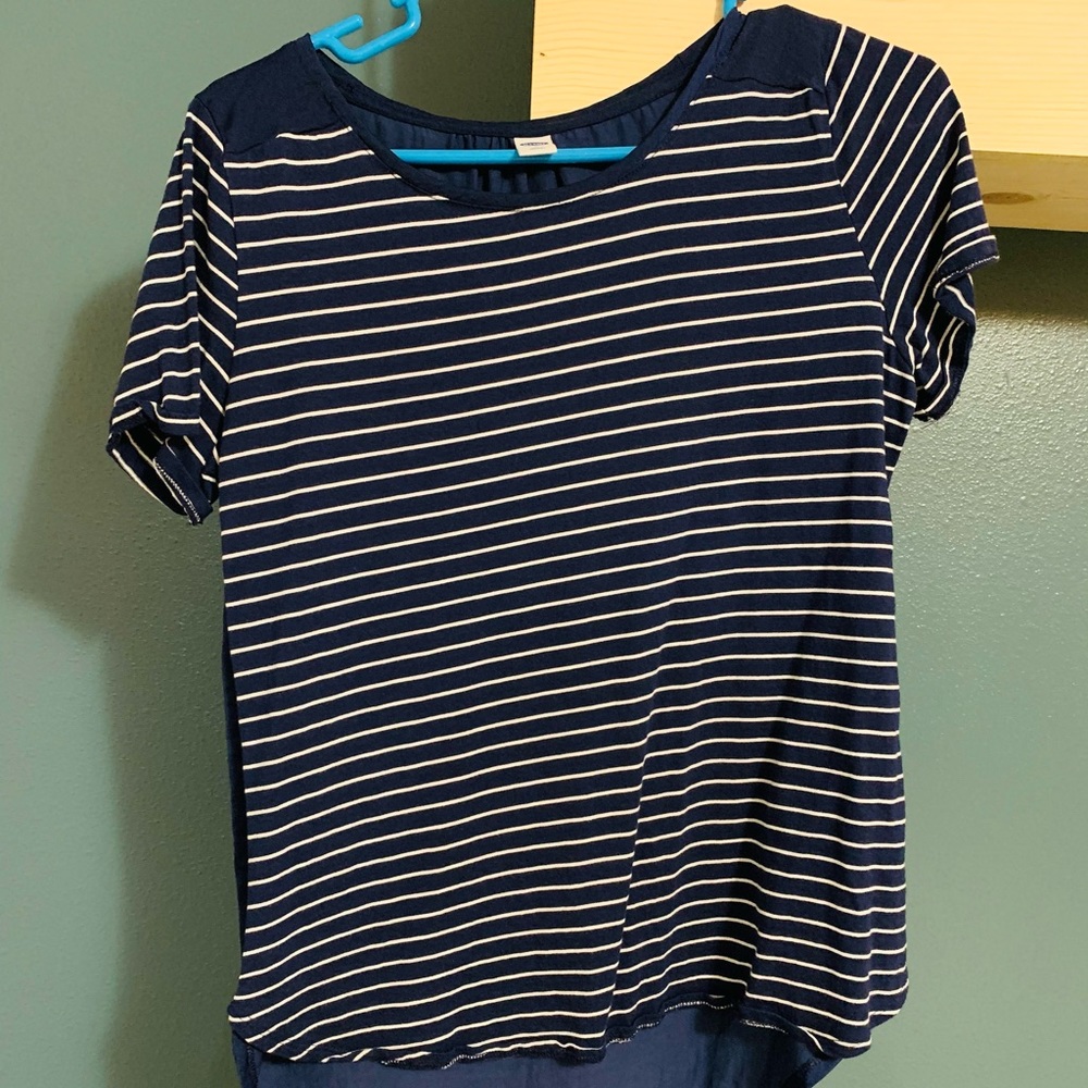 Dark Blue Stripes Old Navy Top Size M